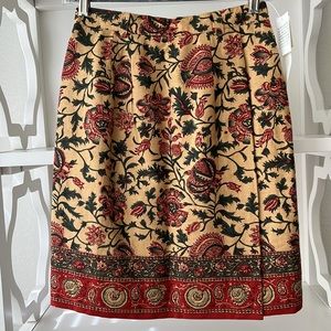 NWT Sharon Young Sportswear Fully Lined Rayon Linen Wrap Pencil Skirt Size 4